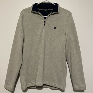 Quarter zip tan sweater